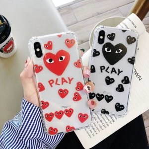 【2023新作】人気新品 ブランド コムデギャルソン CDG PLAY 携帯電話 ケース iPhone 13/13 Pro/13 Pro Max/12/12 Pro/12 Pro Max/11 PRO MAX/XS/8/7 plus スマホケース ケース シリコーン素材 [#case202302208]