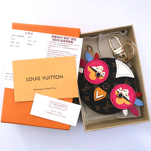 LOUIS VUITTON(ルイヴィトン) Lルイヴィトン キーホルダー モノグラム 鳥 ポルト クレ・アニマルフェイス M68216 LOUIS VUITTON ヴィトン バッグチャーム