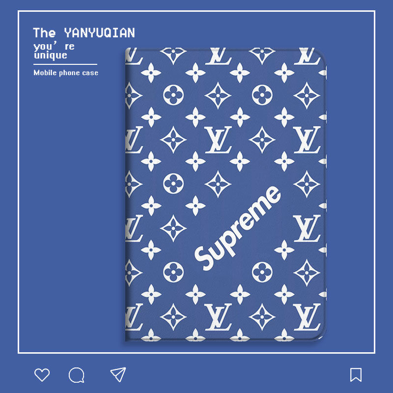 人気 ブランドLV x Supreme iPad Proケース 9.7インチ 2018/2017 iPad 9.7インチ カバー iPad Air1/2保護カバー iPad mini 1/2/3/4ケース 保護性 [#05283]