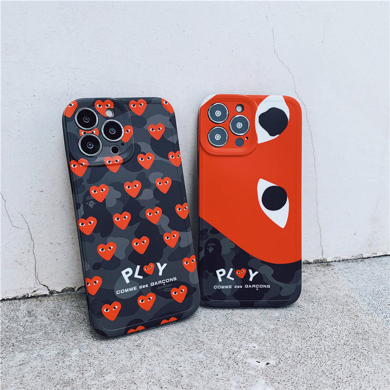 人気新品 ブランド コムデギャルソン CDG PLAY 携帯電話 ケース iPhone 14/14 Plus/14 Pro/14 Pro Max/13/12/12 Pro/12 Pro Max/11 PRO/MAX/XS/8/7 plus スマホケース ケース シリコーン素材 [#case202112068]