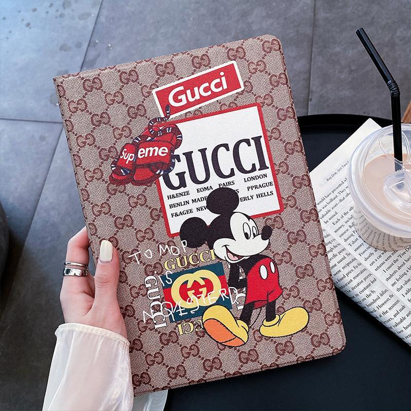 人気 ブランド GUCCI X DISNEY iPad Proケース 2021/2020/2018/2017 iPad カバー iPad Air1/2/3/4/5 保護カバー iPad mini 1/2/3/4/5/6 ケース 保護性 [#case202211269]